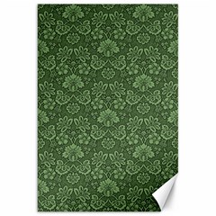 Damask Green Canvas 20  X 30  by vintage2030