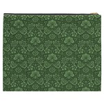 Damask Green Cosmetic Bag (XXXL) Back