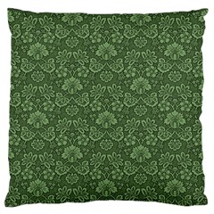 Damask Green Large Flano Cushion Case (two Sides) by vintage2030