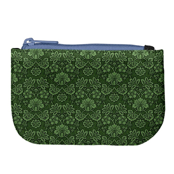 Damask Green Large Coin Purse