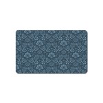 Damask Blue Magnet (Name Card) Front