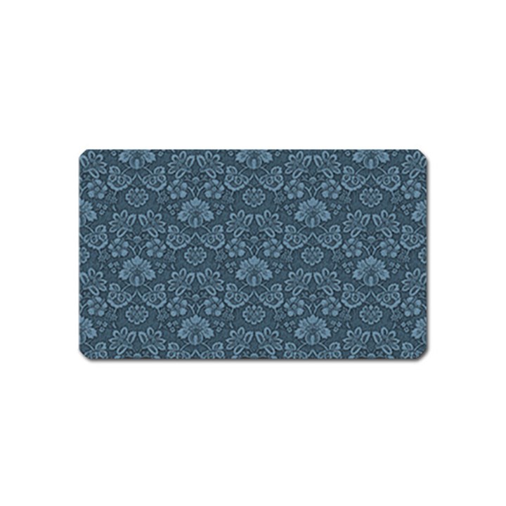 Damask Blue Magnet (Name Card)