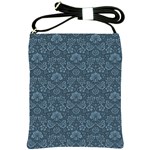 Damask Blue Shoulder Sling Bag Front