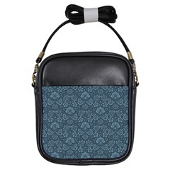 Damask Blue Girls Sling Bag by vintage2030