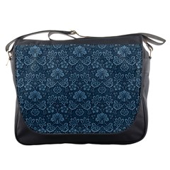 Damask Blue Messenger Bag by vintage2030