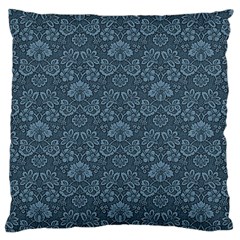 Damask Blue Large Cushion Case (one Side) by vintage2030