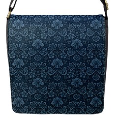 Damask Blue Flap Closure Messenger Bag (s) by vintage2030