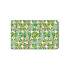 Vintage Floral Print Collage Pattern Magnet (name Card)