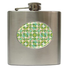 Vintage Floral Print Collage Pattern Hip Flask (6 Oz) by dflcprints