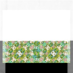 Vintage Floral Print Collage Pattern Rectangular Jigsaw Puzzl by dflcprints