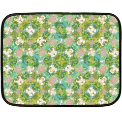 Vintage Floral Print Collage Pattern Fleece Blanket (mini) by dflcprints