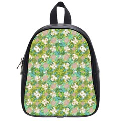 Vintage Floral Print Collage Pattern School Bag (small) by dflcprints