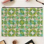 Vintage Floral Print Collage Pattern Cosmetic Bag (XXXL) Front