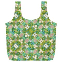 Vintage Floral Print Collage Pattern Full Print Recycle Bag (xl) by dflcprints