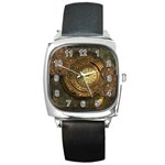 Awesome Steampunk Design, Clockwork Square Metal Watch Front