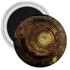 Awesome Steampunk Design, Clockwork 3  Magnets by FantasyWorld7