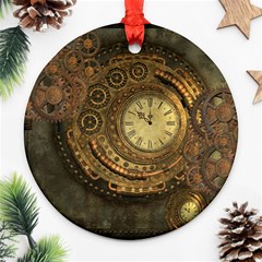 Awesome Steampunk Design, Clockwork Ornament (round) by FantasyWorld7