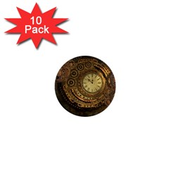 Awesome Steampunk Design, Clockwork 1  Mini Buttons (10 Pack)  by FantasyWorld7