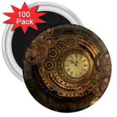 Awesome Steampunk Design, Clockwork 3  Magnets (100 Pack) by FantasyWorld7