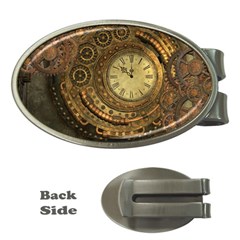 Awesome Steampunk Design, Clockwork Money Clips (oval)  by FantasyWorld7