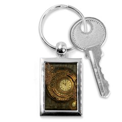 Awesome Steampunk Design, Clockwork Key Chains (rectangle)  by FantasyWorld7