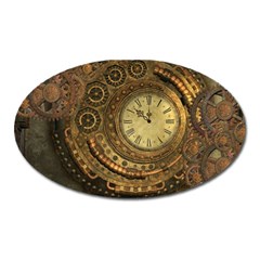 Awesome Steampunk Design, Clockwork Oval Magnet by FantasyWorld7