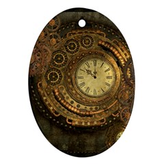 Awesome Steampunk Design, Clockwork Oval Ornament (two Sides) by FantasyWorld7