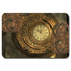 Awesome Steampunk Design, Clockwork Large Doormat  by FantasyWorld7