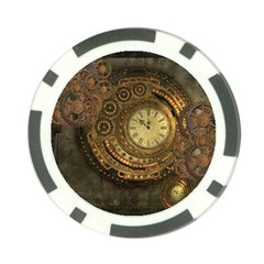 Awesome Steampunk Design, Clockwork Poker Chip Card Guard by FantasyWorld7