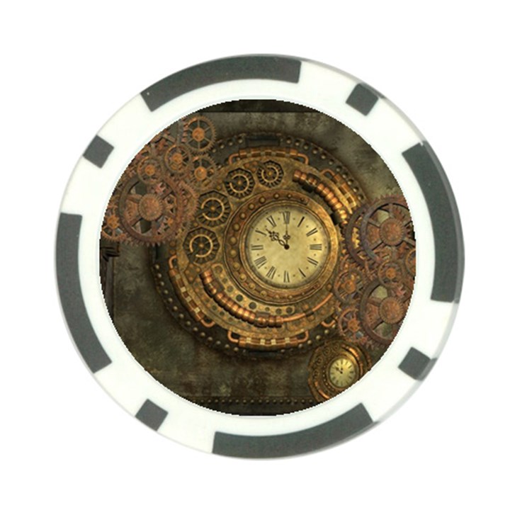 Awesome Steampunk Design, Clockwork Poker Chip Card Guard