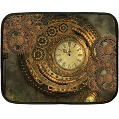 Awesome Steampunk Design, Clockwork Fleece Blanket (mini) by FantasyWorld7