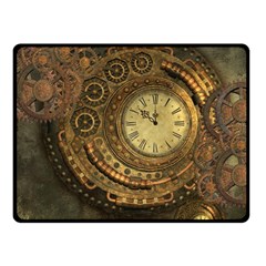 Awesome Steampunk Design, Clockwork Fleece Blanket (small) by FantasyWorld7