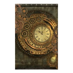 Awesome Steampunk Design, Clockwork Shower Curtain 48  X 72  (small)  by FantasyWorld7