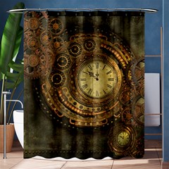 Awesome Steampunk Design, Clockwork Shower Curtain 60  X 72  (medium)  by FantasyWorld7