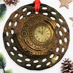 Awesome Steampunk Design, Clockwork Ornament (round Filigree) by FantasyWorld7