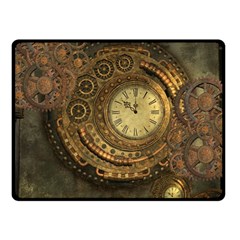 Awesome Steampunk Design, Clockwork Double Sided Fleece Blanket (small)  by FantasyWorld7