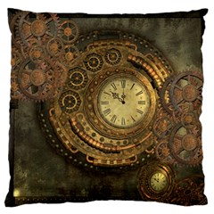 Awesome Steampunk Design, Clockwork Standard Flano Cushion Case (two Sides) by FantasyWorld7