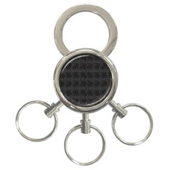 Wavy Grid Dark Pattern 3-ring Key Chains by dflcprints