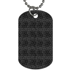 Wavy Grid Dark Pattern Dog Tag (one Side) by dflcprints