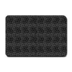 Wavy Grid Dark Pattern Small Doormat  by dflcprints