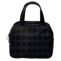 Wavy Grid Dark Pattern Classic Handbag (one Side) by dflcprints