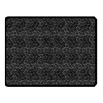 Wavy Grid Dark Pattern Fleece Blanket (Small) 50 x40  Blanket Front