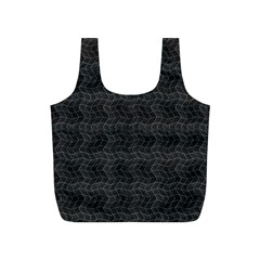 Wavy Grid Dark Pattern Full Print Recycle Bag (s) by dflcprints