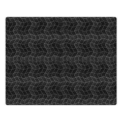 Wavy Grid Dark Pattern Double Sided Flano Blanket (large)  by dflcprints