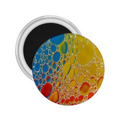 Bubbles Abstract Lights Yellow 2.25  Magnets