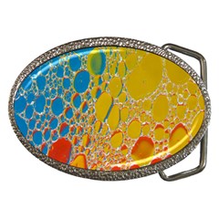 Bubbles Abstract Lights Yellow Belt Buckles