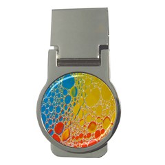 Bubbles Abstract Lights Yellow Money Clips (Round) 