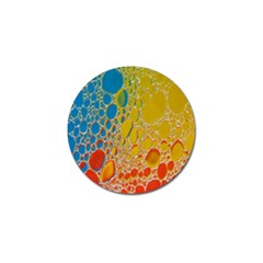 Bubbles Abstract Lights Yellow Golf Ball Marker