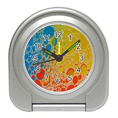 Bubbles Abstract Lights Yellow Travel Alarm Clock