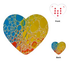 Bubbles Abstract Lights Yellow Playing Cards (Heart)